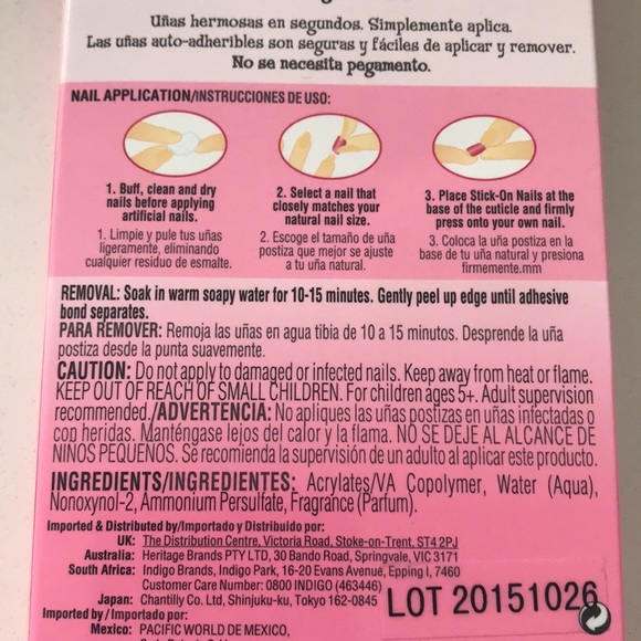 Fing’rs Girlie Nails 24 Stick-On Nails New In Packaging - Picture 6 of 7